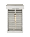 Dunmore Small Curved Glass Louver Sconce Polished Nickel