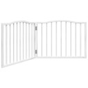 Vidaxl Hundeport Sammenleggbar 2 Paneler Hvit 160 cm Poppeltre