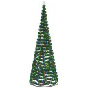 vidaXL LED-glitterjuletre med fot EKENAS 400 cm 588 LED-lys Flerfarget