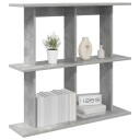 vidaXL Vegghylle Veggmontert Betonggrå 100 x 20 x 75 cm Konstruert tre