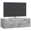 Vegghengt TV skap 98 x 41 x 30 cm Betonggrå Konstruert tre