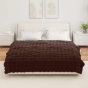  Faux kaninullteppe 4 pcs Kamel 150 x 220 cm Polyester