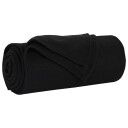 vidaXL Kastepledd 24 pcs Svart 200 x 150 cm Fleece