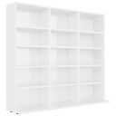  CD hylle høyglans hvit 100x23x89,5 cm konstruert tre