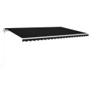vidaXL Automatisk uttrekkbar markise 500x350 cm antrasitt