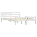 vidaXL Sengeramme hvit heltre furu 120x200 cm
