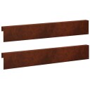 vidaXL Kantprofil til hage 2 stk. 100 x 5 x 15 cm Cortenstål Rusten