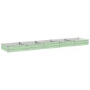 vidaXL Hevet Hagebed Pastellgrønn 400 x 80 x 24 cm kaldvalset stål