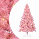  Kunstig Forhåndsopplyst Juletre med 300 LED Rosa 240 cm PVC