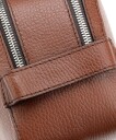TIGER OF SWEDEN Wynd Wash bag Skinn toalettmappe Cognac