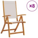  Sammenleggbare stoler 8 stk heltre akasie og textilene 3279240