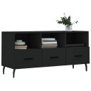vidaXL TV-benk svart 102x36x50 cm konstruert tre 8720845944780