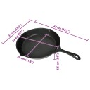 vidaXL Grillstekepanne i støpejern 30 cm rund