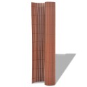 Hagegjerde Dobbeltsidet PVC 150x500 cm Brun