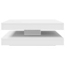 Salongbord 360-graders roterbart hvit 90x90x34,5 cm 8721158573346