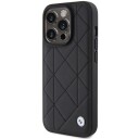 BMW Leather Quilted case for iPhone 15 Pro Max Black