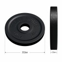 Gorilla Sports Vektskiver Olympia 50 - 51 mm, Vektskiver Jern Vekt 5 kg