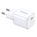 Ugreen Nexode Mini Hurtiglader 20W PD GaN Teknologi - Hvit