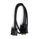 ELETRA DVI-I M - VGA M 1M KABEL, SVART