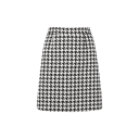 Annabeth Skirt Black AOP M Houndstooth skirt