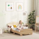 Barneseng 143,5 x 80 cm husseng i heltre ungdomsseng med fallsikring lekeseng kan holde opptil 80 kg enkeltseng med bjørnede