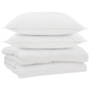 vidaXL Dyne med pute 3 stk. Hvit Mikrofiber