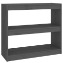vidaXL Bokhylle/romdeler gr? 80x30x71,5 cm heltre furu