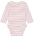 Blå Omslagsbody I/e Rib Bleket Mauve Blå 44 Langermet Body Hvit Rosa