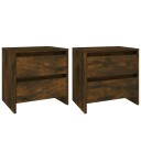 vidaXL Nattbord 2 stk røkt eik 45x34,5x44,5 cm sponplate
