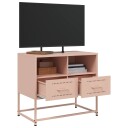  TV-benk rosa 68x39x60,5 cm stål 846549