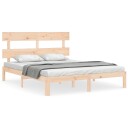 vidaXL Sengeramme med hodegavl 160x200 cm heltre 8720845987114