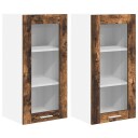  Hengende skap med lagring Riga 2 pcs Røkt eik 40 x 31 x 80 cm