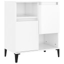 vidaXL Skjenk høyglans hvit 60x35x70 cm konstruert tre