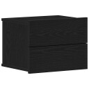  Nattbord Svart Eik 40x30x30 cm Lagd av Tre