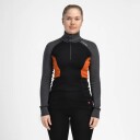 Aclima Women's WarmWool Polo Jet Black/Marengo/Gold Flame S