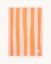 Maison Deux Rough Stripe Pledd Rosa/Orange