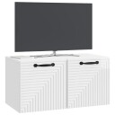  Vegghengt TV skap Veggmontert Høgglans hvit 59,5 x 31 x 30 cm