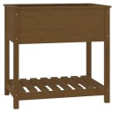 vidaXL Plantekasse med hylle honningbrun 82,5x54x81 cm heltre furu