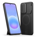 Tech-Protect Kevlar Aura MagSafe Mobildeksel til Samsung Galaxy A57 – Svart og Oransje