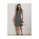 Lauren Ralph Lauren Yd Striped Ponte Knt Dresses   Navy   38