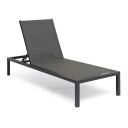 Hillerstorp Hånger solstol Svart/grå 200 x 70 cm Svart