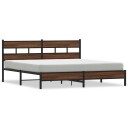  Sengeramme i metall uten madrass brun eik 180x200 cm 8721158367914