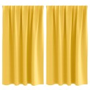  Gardiner med gardiner 2 pcs sennepsgul Polyester