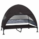 Vidaxl Hevet Hundeseng 127 X 81 X 108 cm Stoff Og Stål Svart