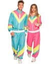 Neon Blå 80 talls Grilldress med Lommer til Mann Strl M