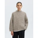 Selected FEMME - Pullover slfGabriella LS Knit New O-neck Grå XL