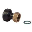 Uponor Aqua PLUS 1” PPM Adapter for Hydraulikk - Messing 3/4” Inv