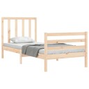 vidaXL Sengeramme med hodegavl 2FT6 liten enkel heltre 8720845989217