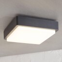 Lindby Utendørs LED-taklampe Nermin, IP65 kantet