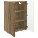 vidaXL Vegghengt skap Artisan eik 66 x 34,5 x 90 cm Konstruert tre